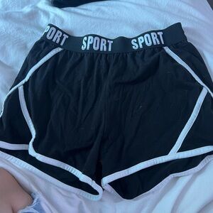 Black sport athletic shorts
